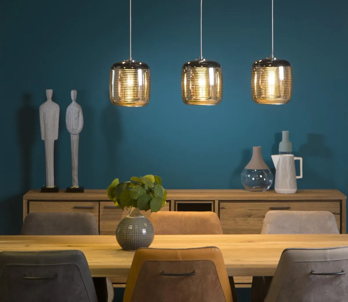 Lucide ERYN Hanglamp 3xE27 - Chroom - afbeelding 5 van 6