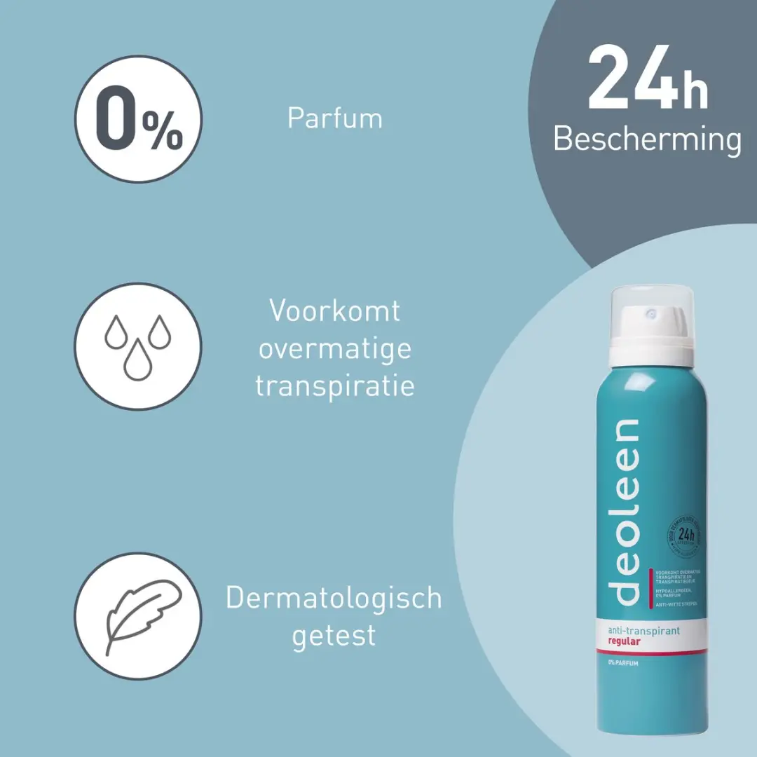 Deoleen Anti-transpirant Aerosol 150ml - 6 Stuks