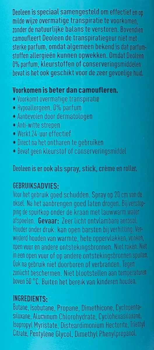 Deoleen Anti-transpirant Aerosol 150ml - 6 Stuks