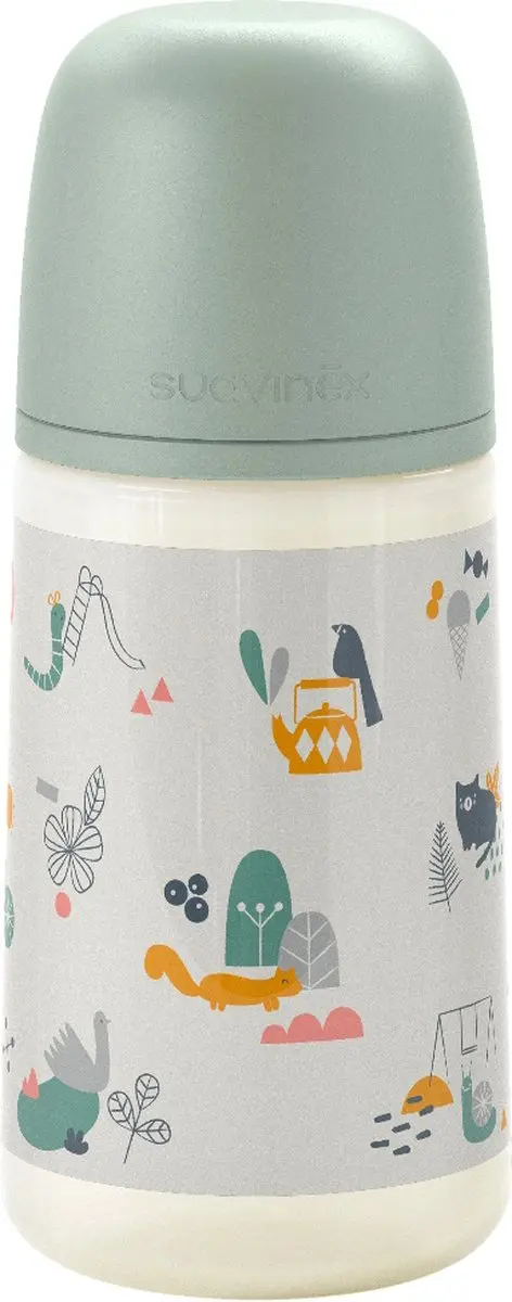 Suavinex A Walk In The Park Groene Babyverzorgingset - Flesje, fopspeen & koordje