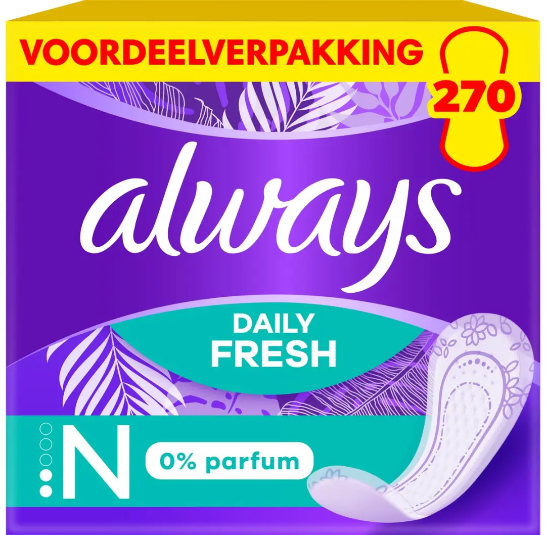 Always Daily Fresh Normal Inlegkruisjes 270 Stuks