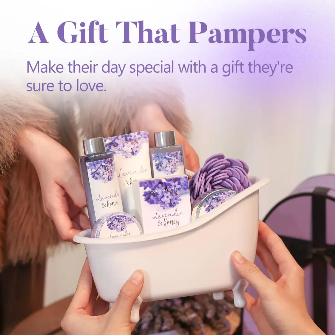 Body & Earth Spa Luxetique Lavendel Dream Geschenkset - 8 Stuks