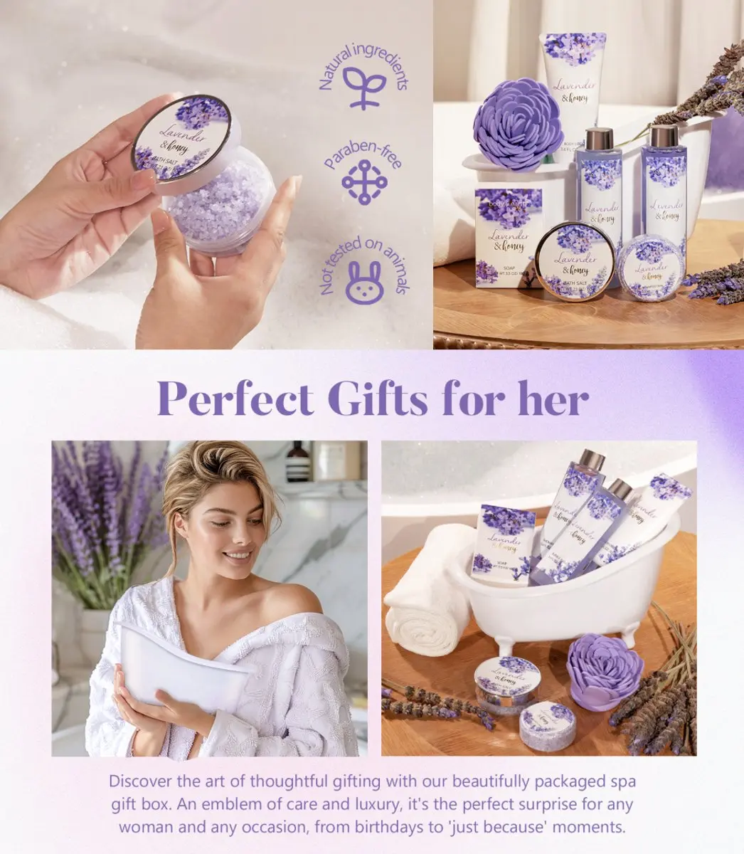 Body & Earth Spa Luxetique Lavendel Dream Geschenkset - 8 Stuks