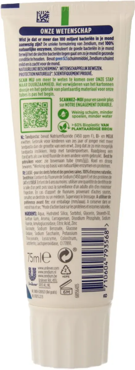 Zendium Classic Tandpasta 75ml - afbeelding 6 van 6