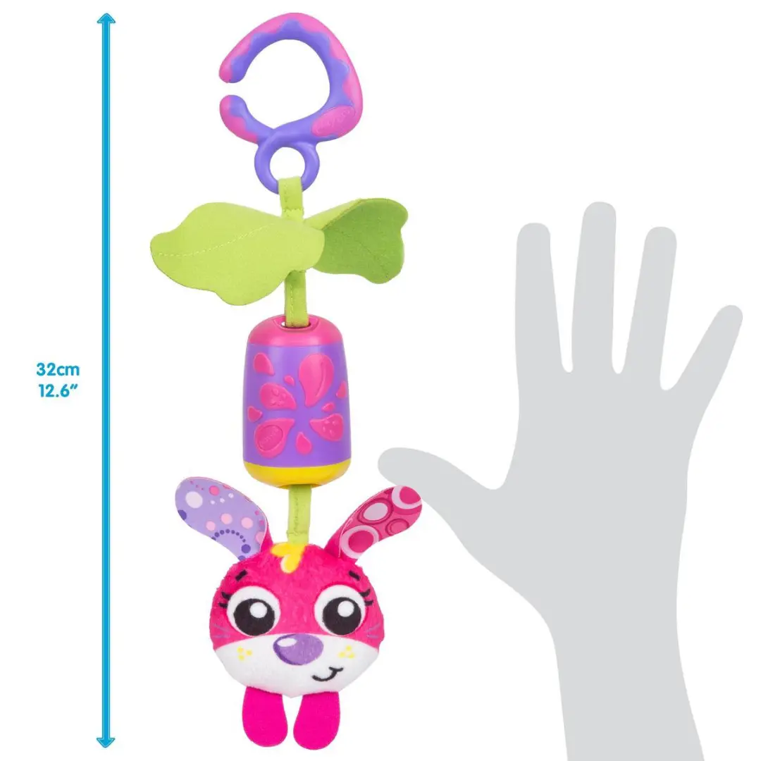 Playgro Cheeky Chime Sunny Bunny Hangspeeltje - Roze - afbeelding 6 van 6