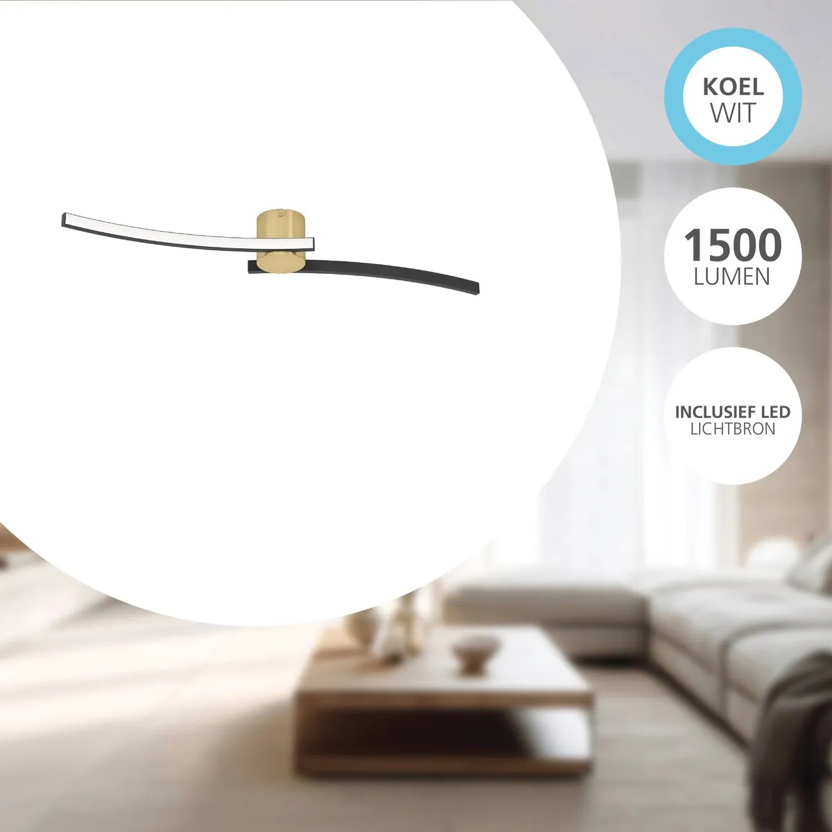 Eglo Aieta Plafondlamp 72cm - Goud/Zwart