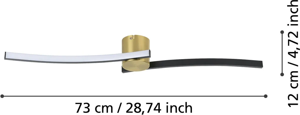 Eglo Aieta Plafondlamp 72cm - Goud/Zwart
