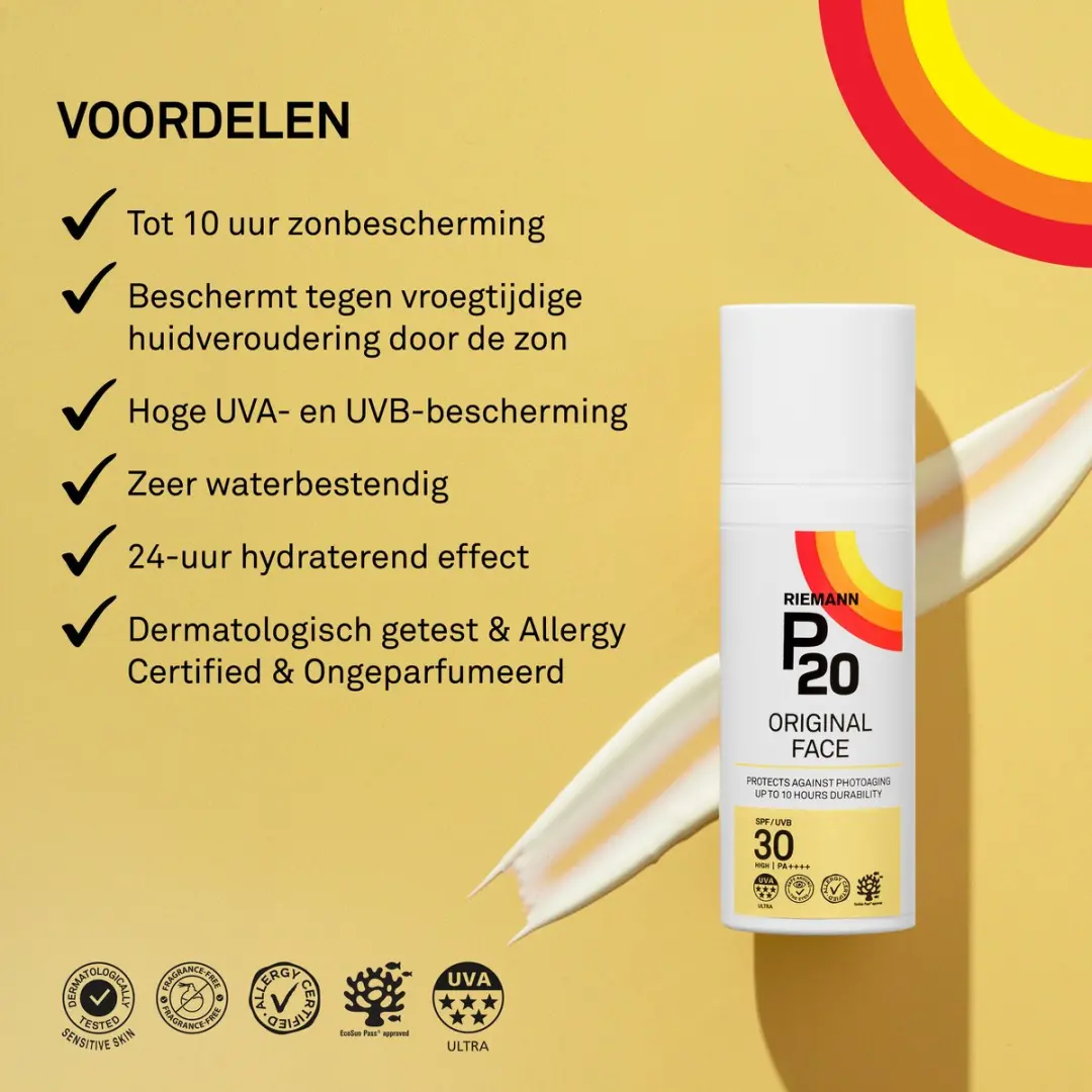 P20 Face SPF 30 Zonnebrand Gezicht 50g