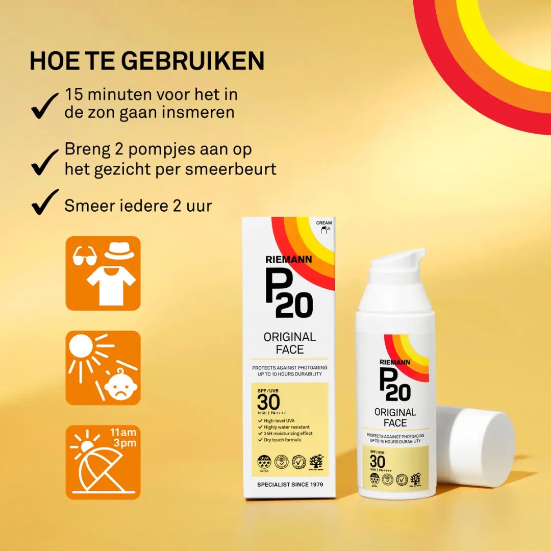 P20 Face SPF 30 Zonnebrand Gezicht 50g