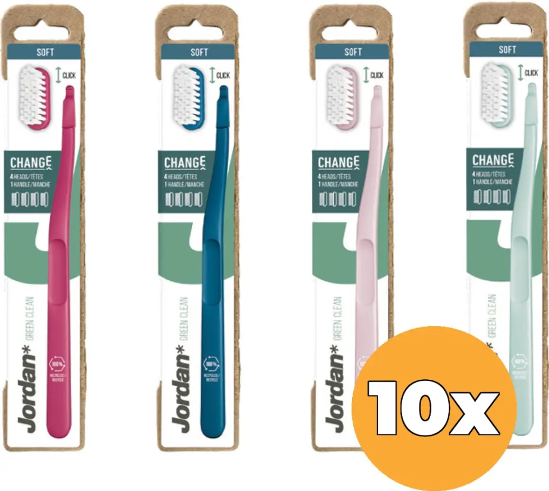 Jordan TB Green Clean Soft Borstel - 4 Stuks