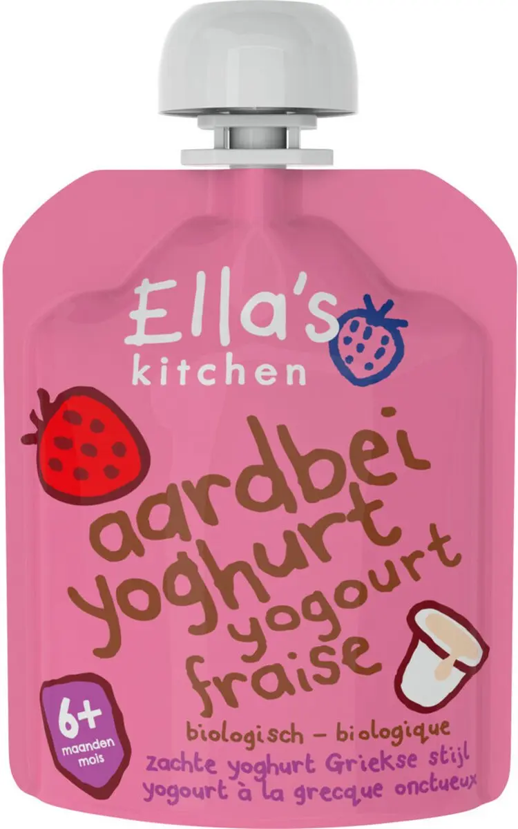 Ella’s Kitchen Griekse Yoghurt Aardbei 6+