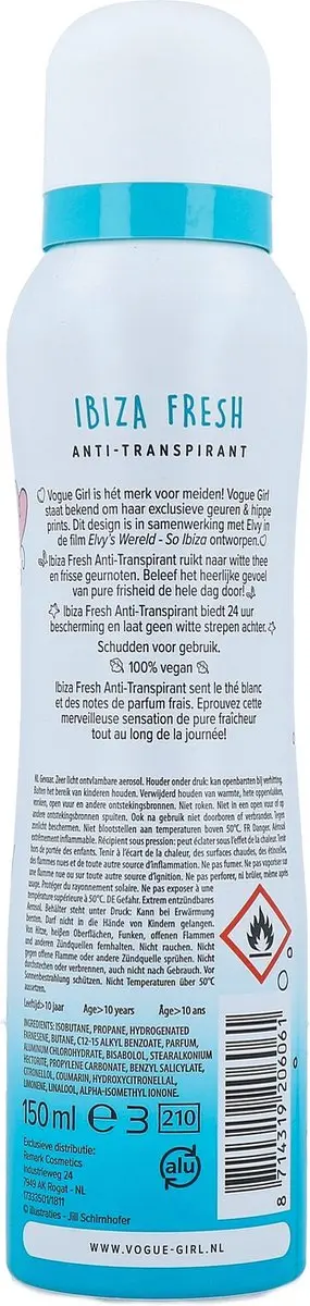 Vogue Girl Anti Transpirant Ibiza Fresh 150ml