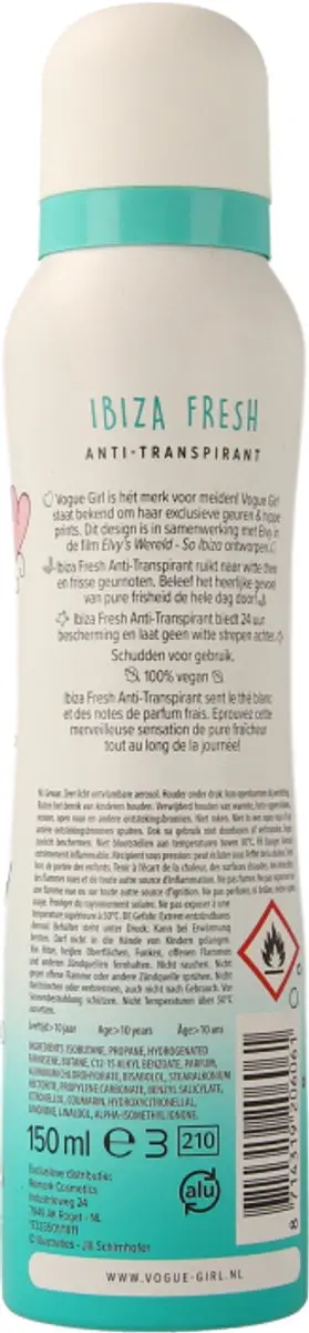 Vogue Girl Anti Transpirant Ibiza Fresh 150ml