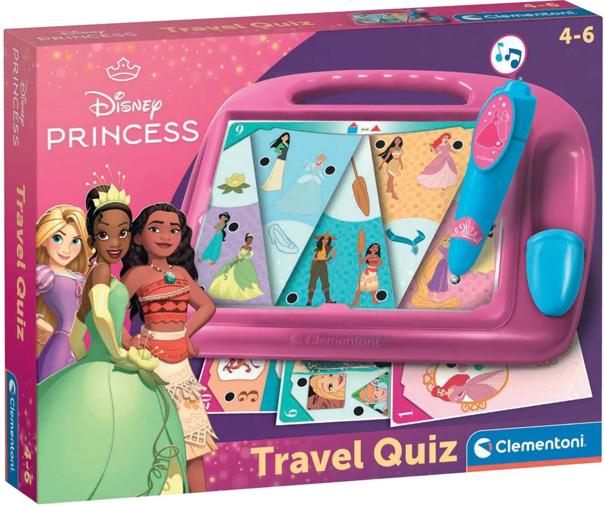 Clementoni Travel Quiz Disney Prinsessen - Educatief spel Multikleur