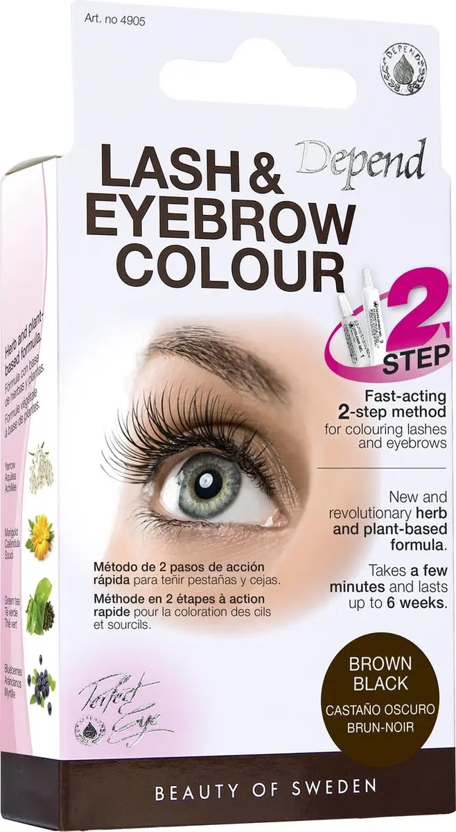 Depend Wimper- en Wenkbrauwverf Bruin/Zwart 3,5ml