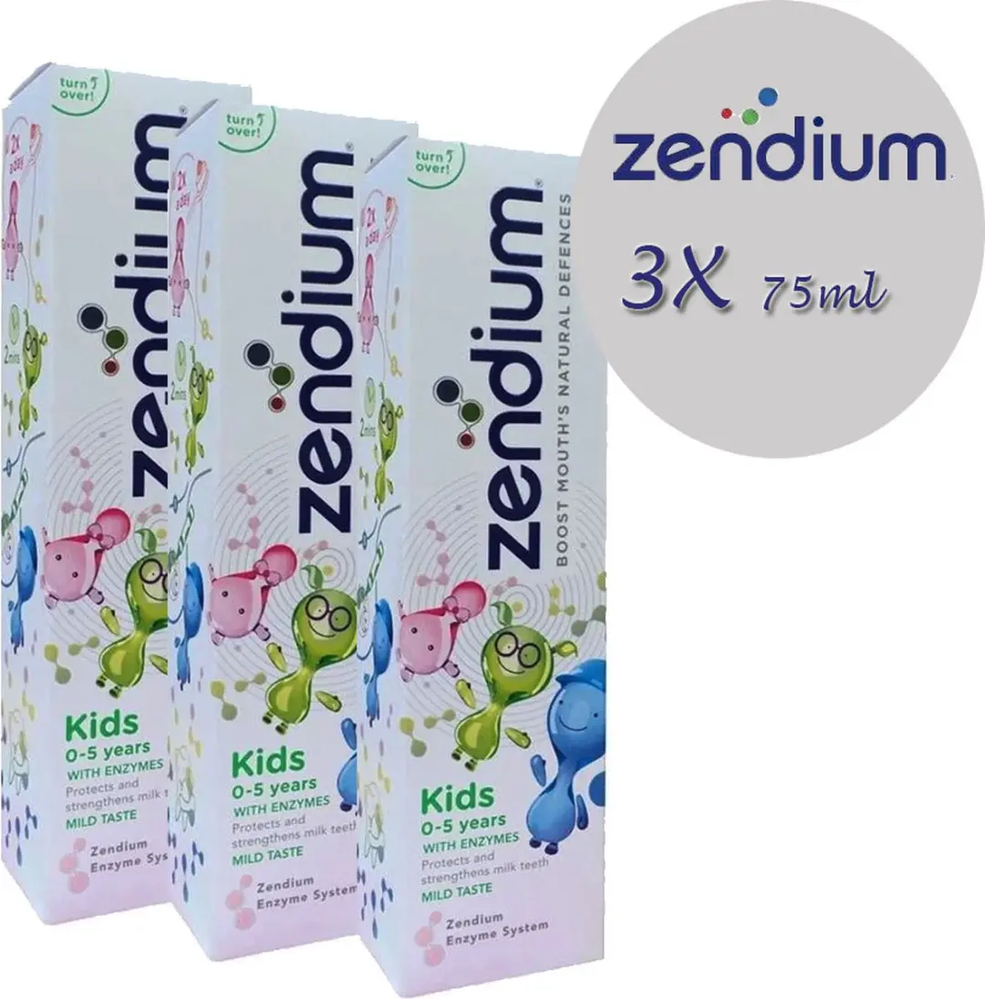 Zendium Kids Tandpasta 75ml - 3 Stuks