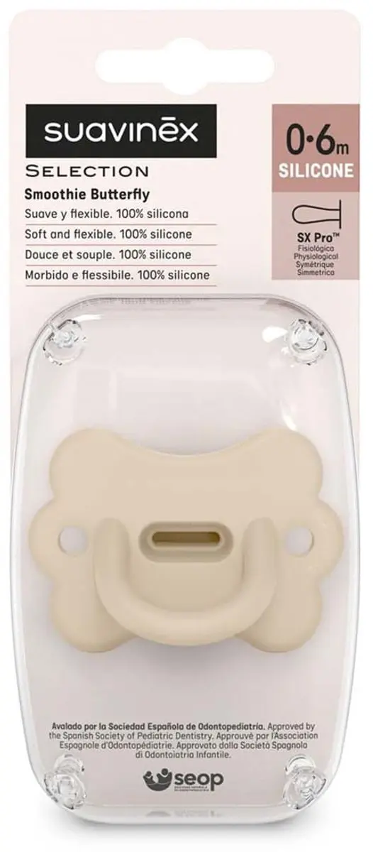 Suavinex Colour Essence SX Pro Fopspeen Symmetrisch 0-6Mnd - Beige
