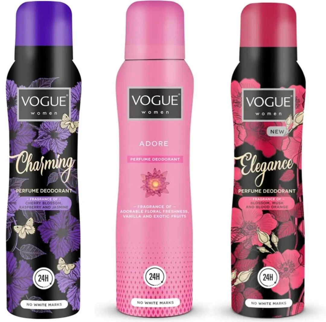 Vogue Parfum Deodorant Charming/Elegance/Adore