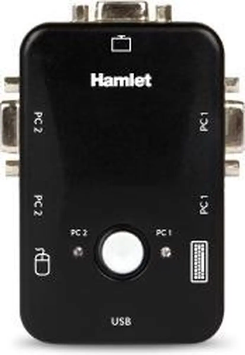 Hamlet HNKVM3U KVM-switch Zwart