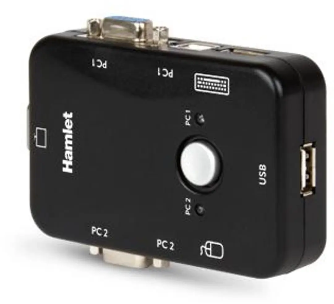 Hamlet HNKVM3U KVM-switch Zwart