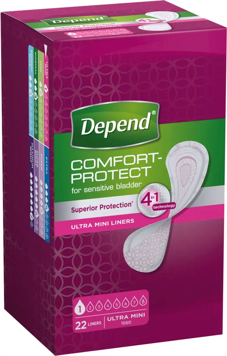 Depend Inlegkruisje Ultra Mini M - 22 Stuks - afbeelding 6 van 6