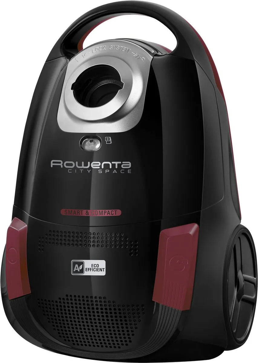 Rowenta City Space RO2669 Stofzuiger met zak - 750W - 2,5L - Zwart/Rood