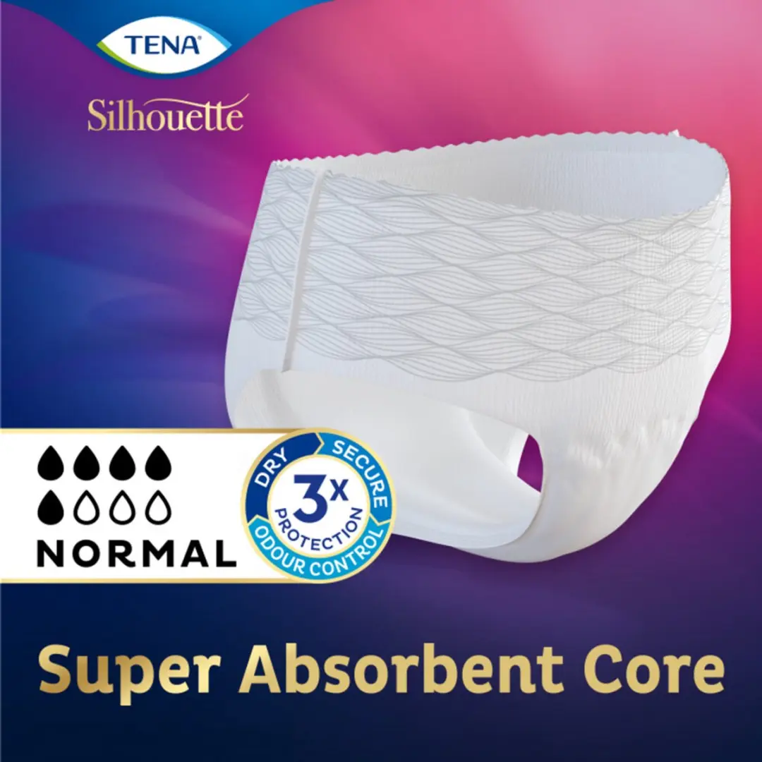 TENA Silhouette Plus M Incontinentieverband - 24 Stuks - Lage taille - Wit