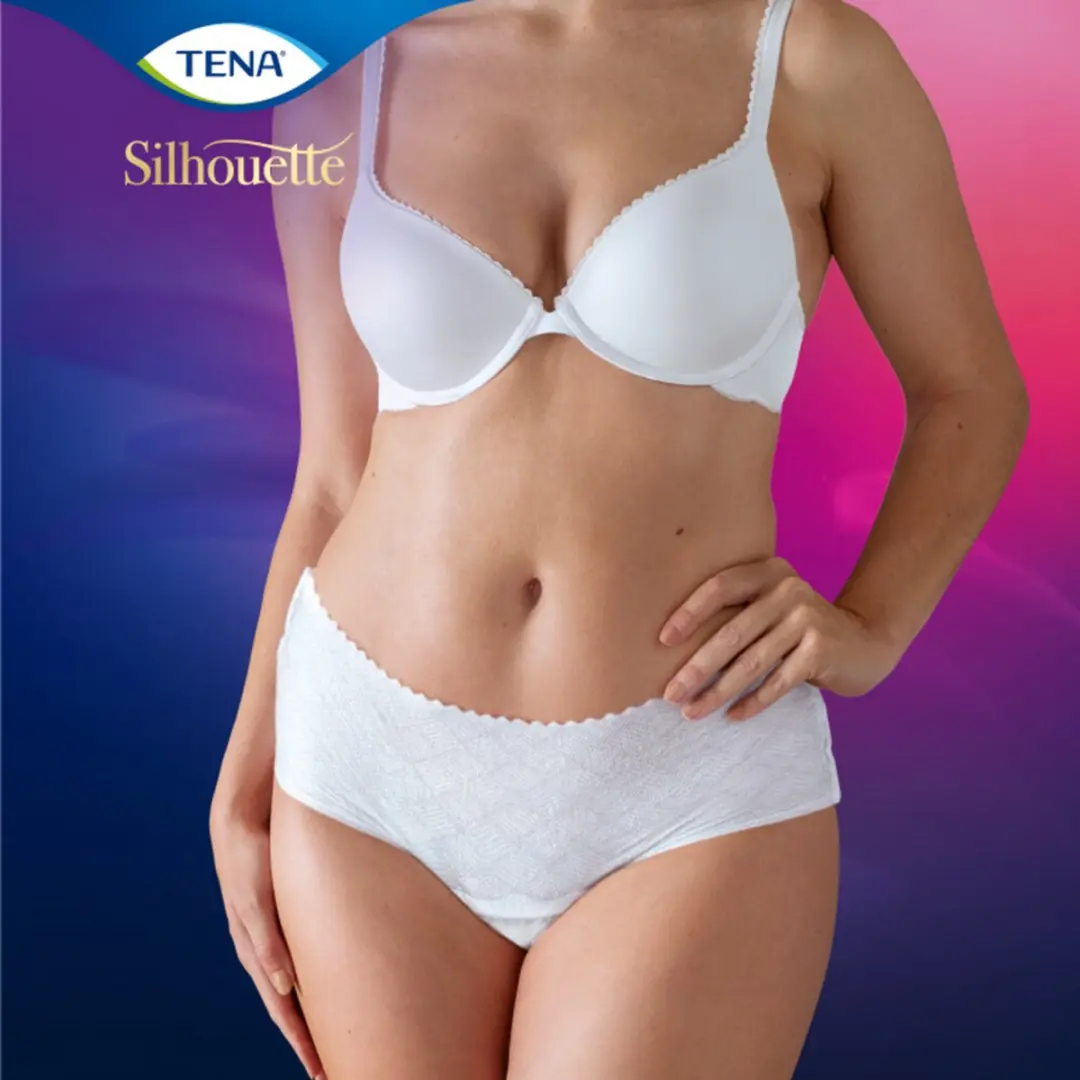 TENA Silhouette Plus M Incontinentieverband - 24 Stuks - Lage taille - Wit