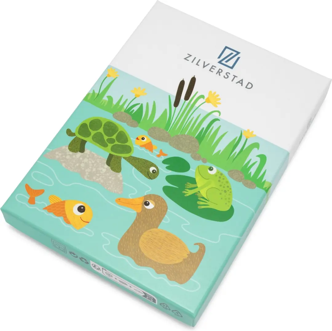 Zilverstad Kinderbestek 4-delig Vijverdieren RVS 18/10 - Zilver