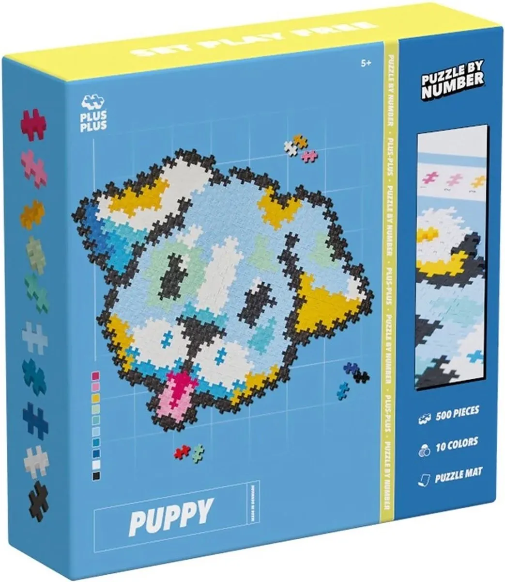Plus-Plus Puzzle by Number Puppy 500 Stuks - 3961