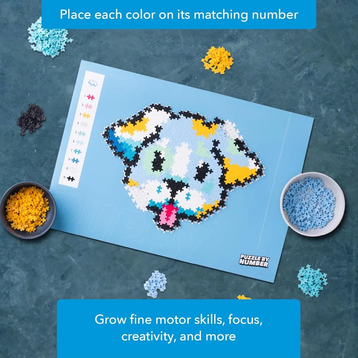 Plus-Plus Puzzle by Number Puppy 500 Stuks - 3961