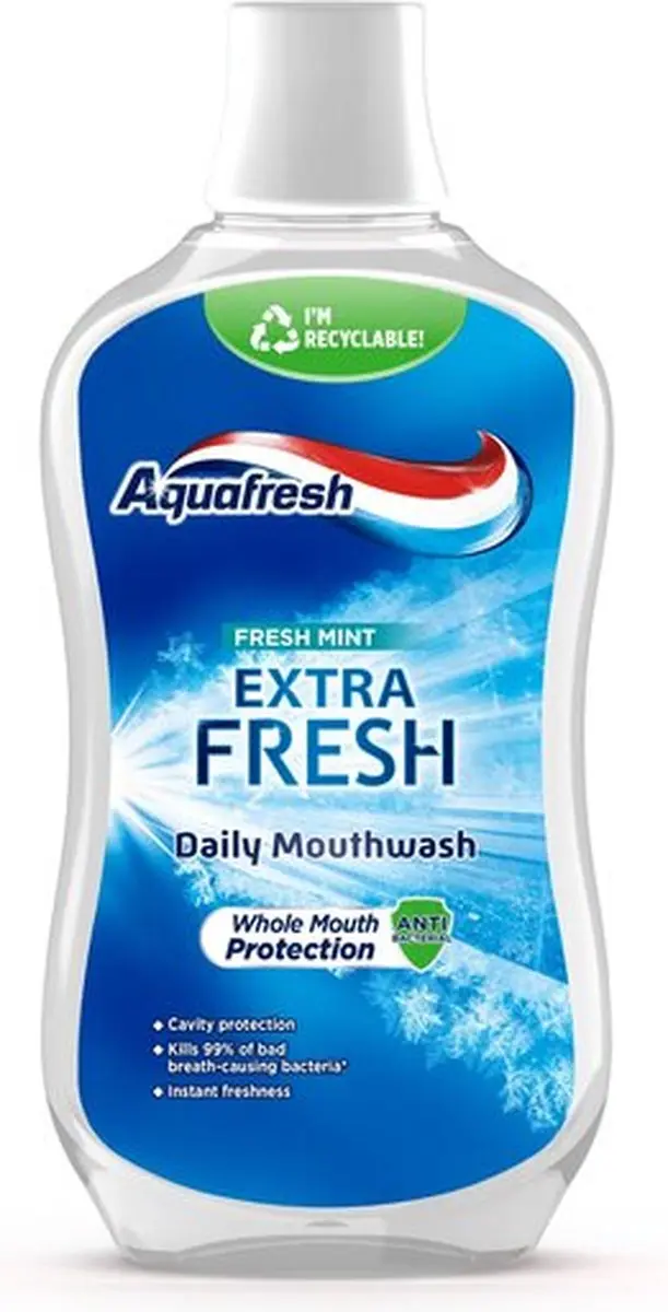 Aquafresh Fresh Mint Mondwater - 6 x 500ml