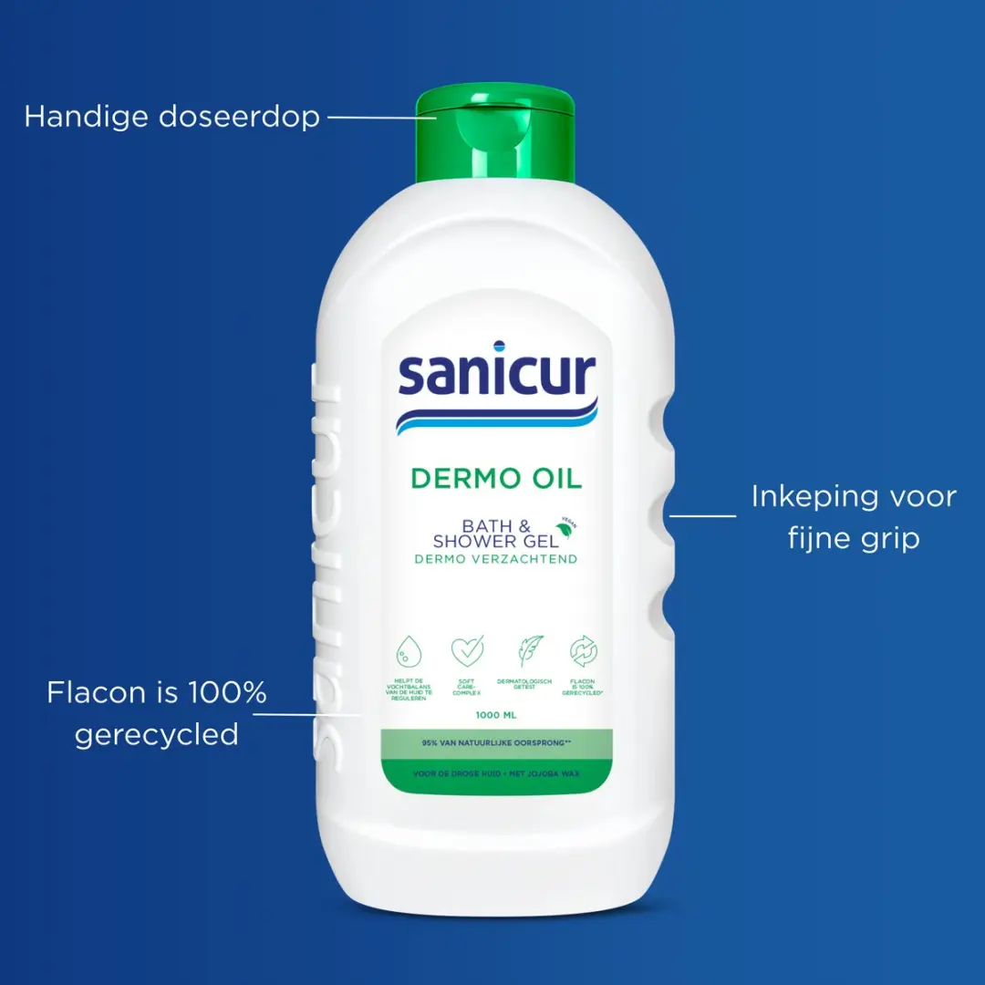 Sanicur Dermo Oil Bad en Douchegel - 4x1000ml
