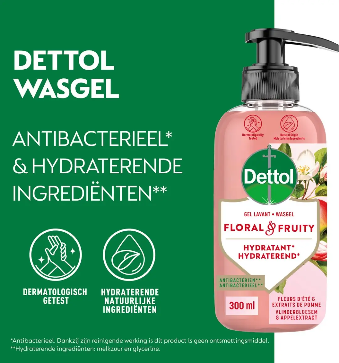 Dettol Handzeep Antibacterieel 300ml - Floral & Fruity