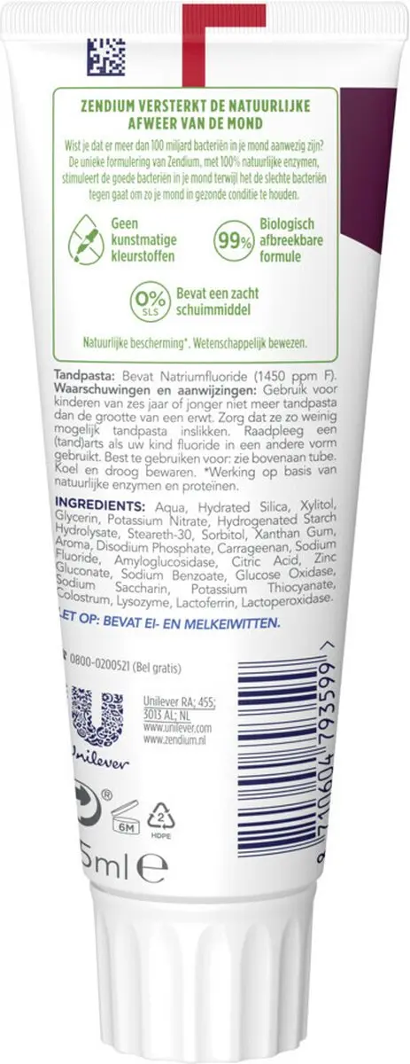 Zendium Tandpasta Sensitive 75ml