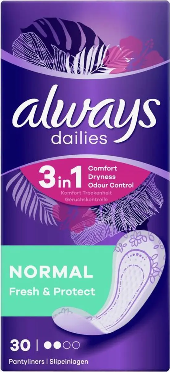 Always Dailies Normal Fresh & Protect Inlegkruisjes - 30 Stuks