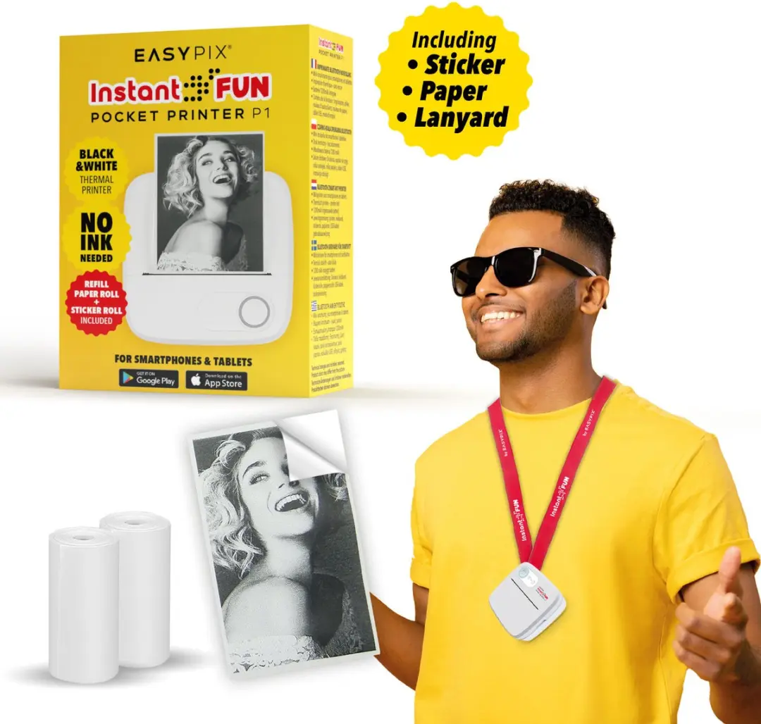 Easypix InstantFun Pocket Printer P1 - Zwart