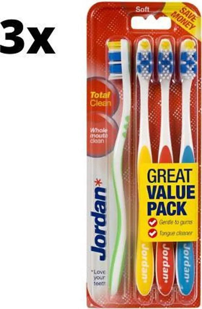 Jordan Total Clean Soft Tandenborstels