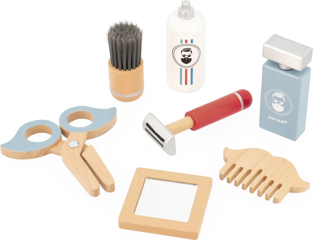 Janod Houten Scheerset - 7 Accessoires - Diversen