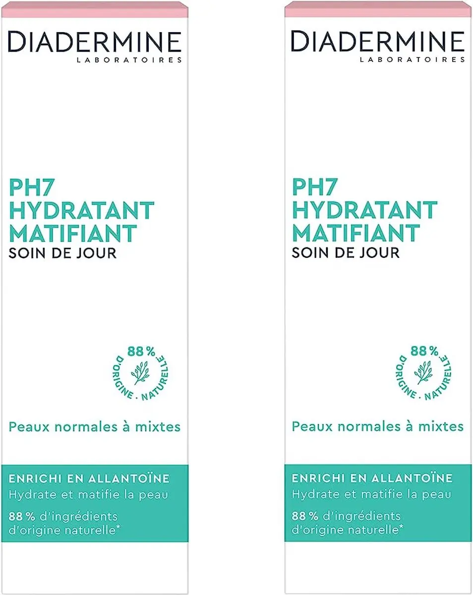Diadermine Dagcreme PH7 Hydratant Matifiant 2x50ml