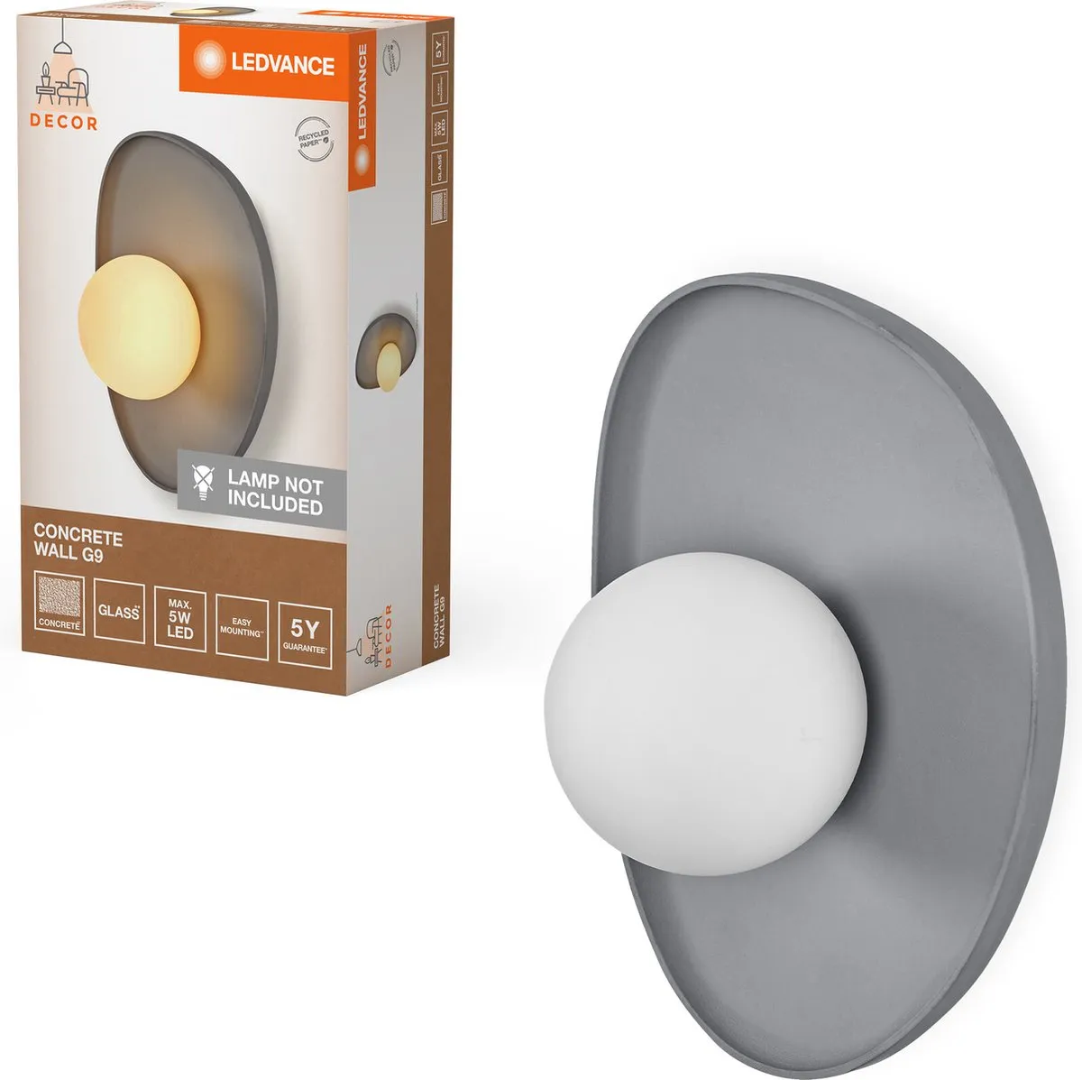LEDVANCE Decor Concrete Nest Wandlamp 1XG9