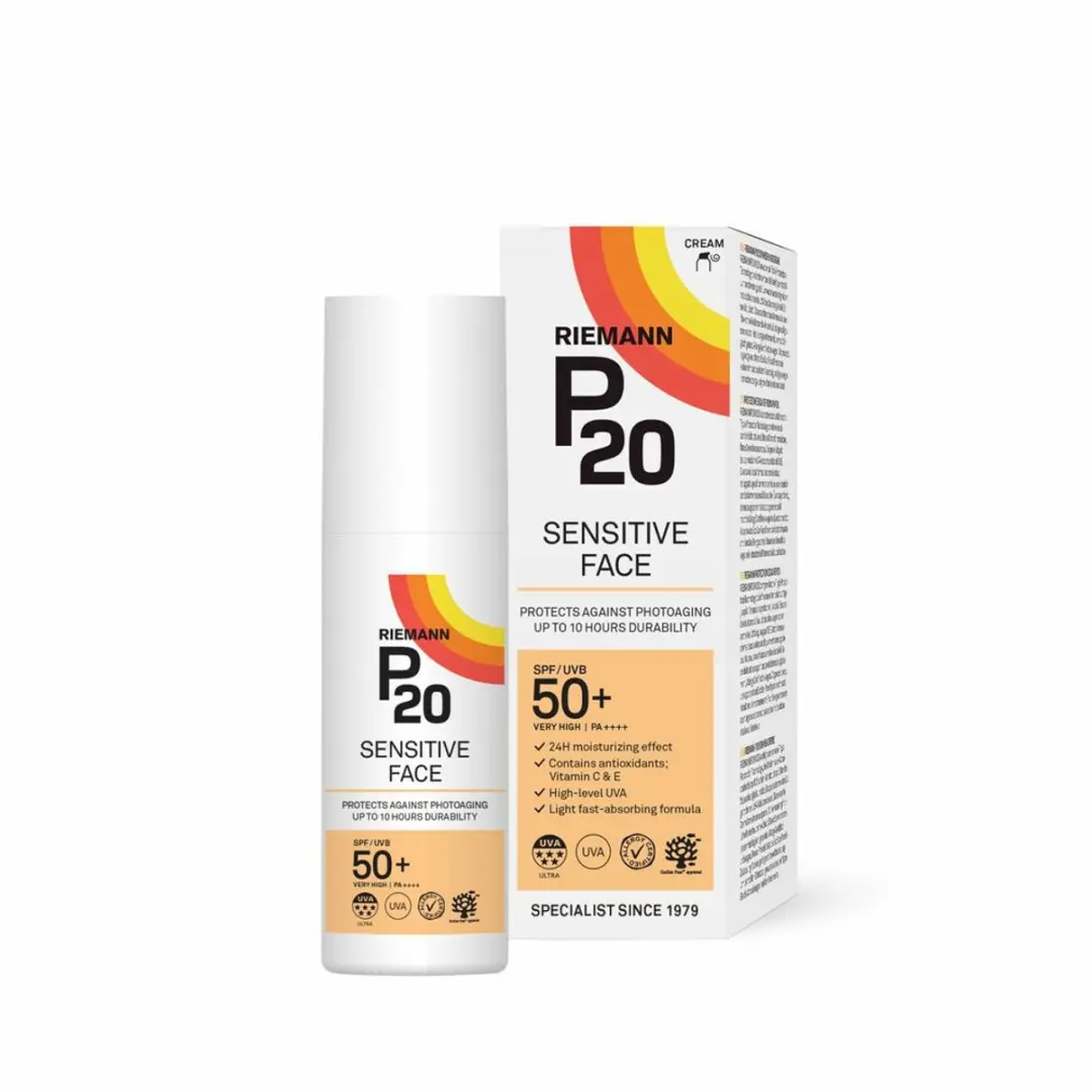 P20 Sensitive Face SPF 50+ Crème 2x50g
