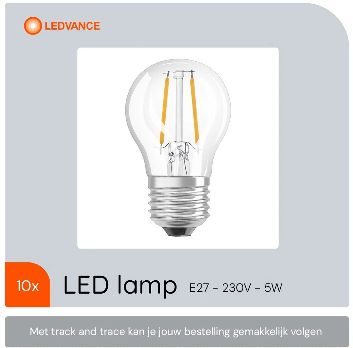LEDVANCE Classic P45 E27 LED Kogellamp 5W 470lm - 10 Stuks