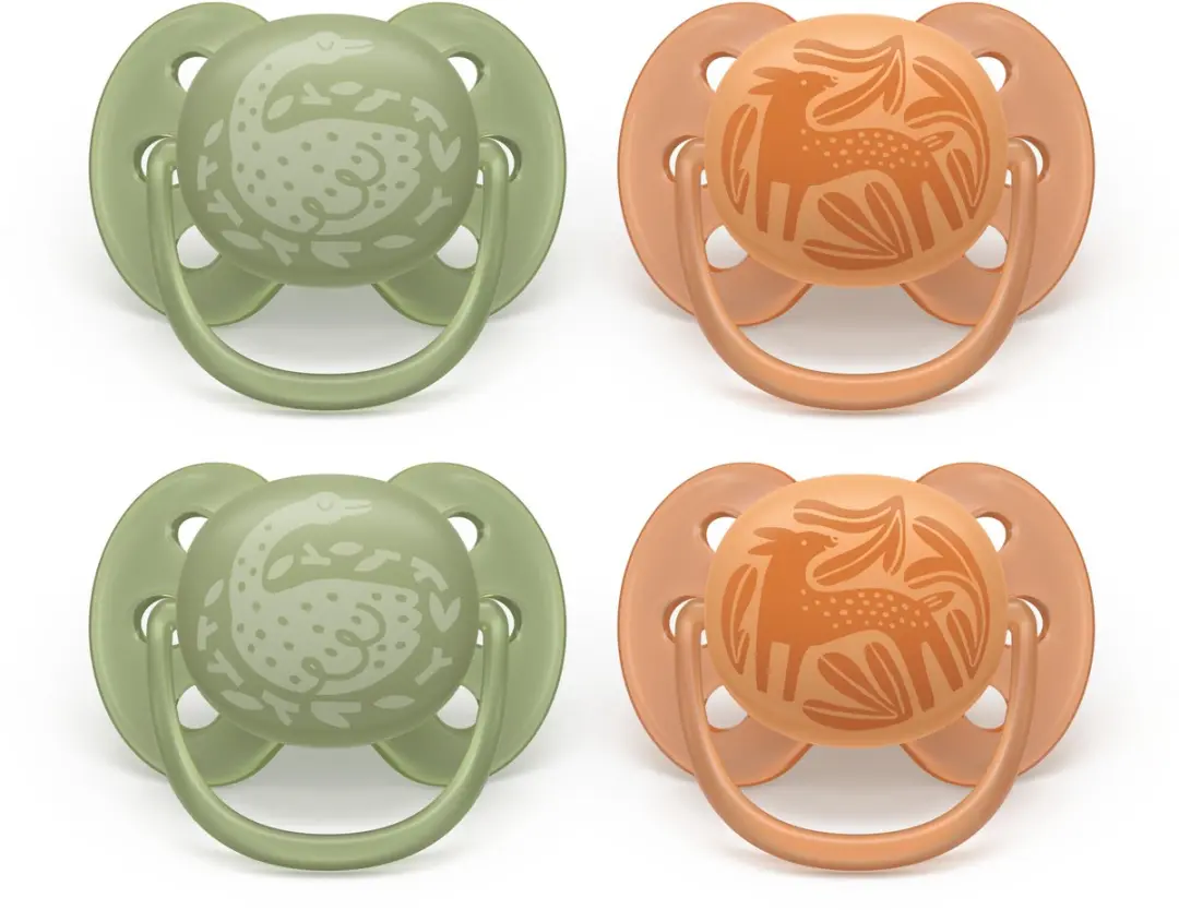 Philips Avent Ultra Soft SCF093/07 Fopspenen - 4 Stuks - Olijfgroen