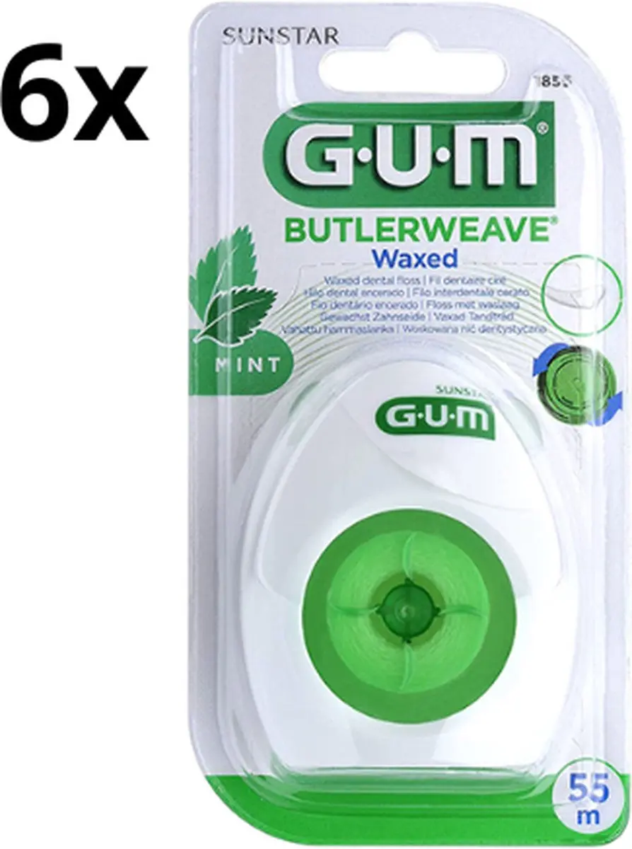 Gum Butlerweave Waxed Tandzijde Mint