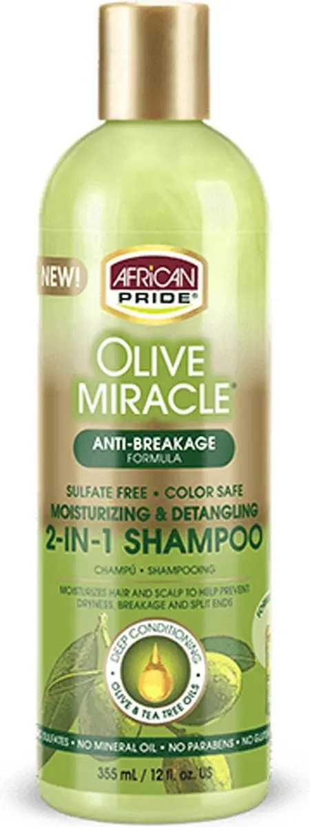 African Pride Olive Miracle 2-in-1 Shampoo & Conditioner 355ml