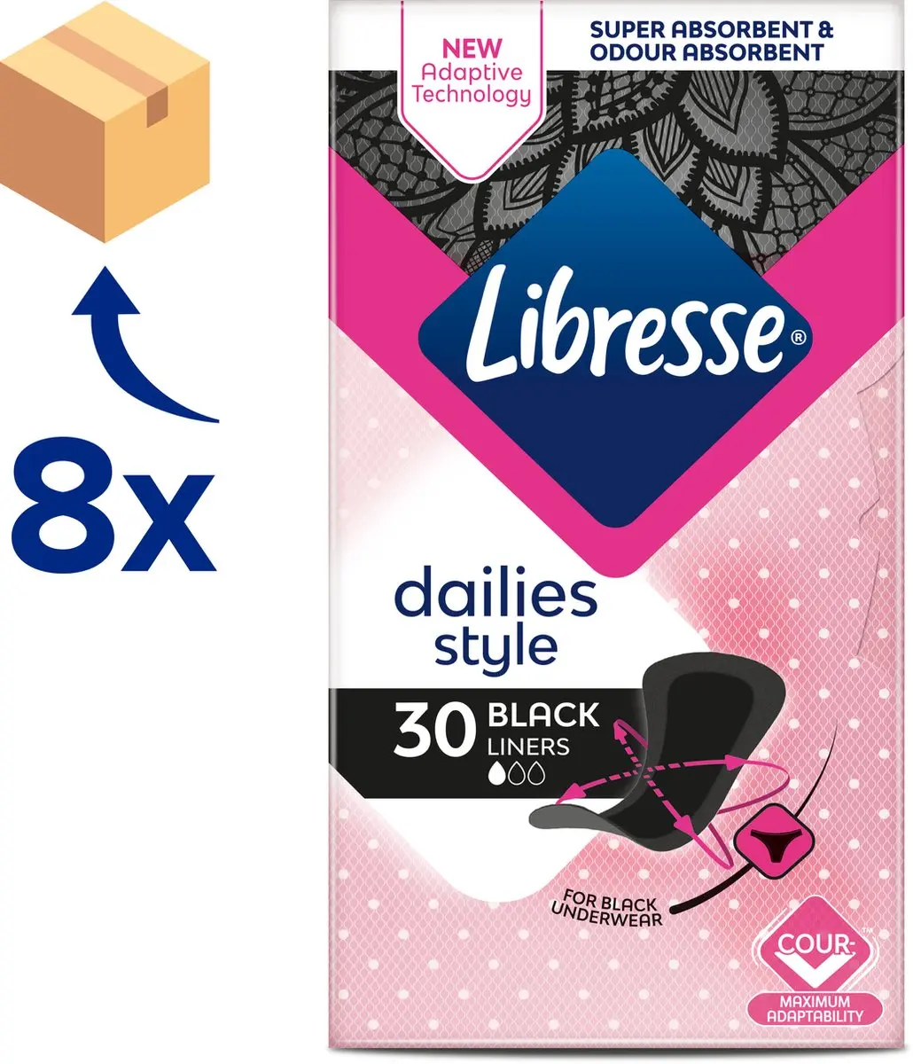 Libresse Normal Black Inlegkruisjes 240 Stuks