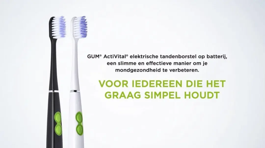 GUM Sonic Elektrische Tandenborstel Wit - 3 Stuks