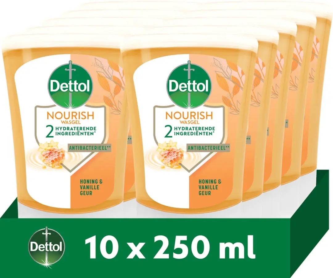 Dettol No-Touch Handzeep Navulling Honing & Vanille 250ml - 10 Stuks