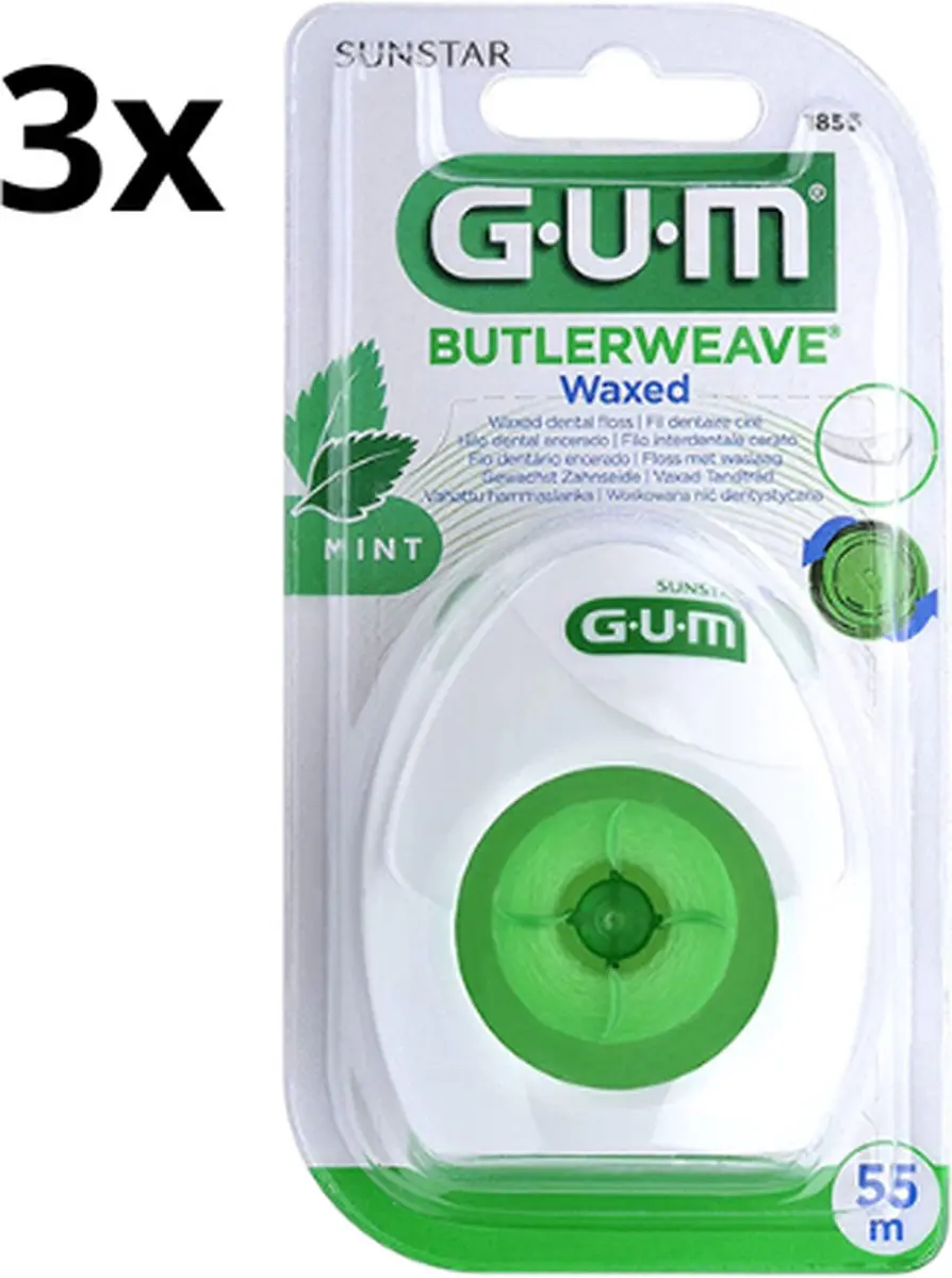 Gum Butlerweave Waxed Tandzijde Mint